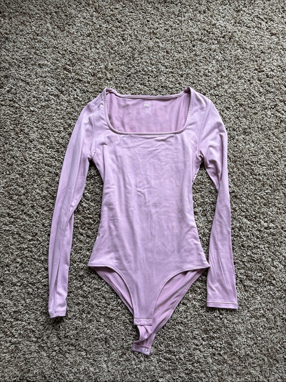 Light Pink/Purple Long Sleeve Scoop Bodysuit